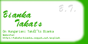 bianka takats business card
